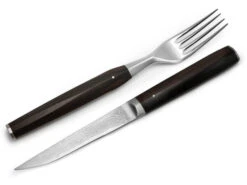Besteck-Set WAKISASHI, Damastmesser Mit Gabel -Küchenutensilien Laden besteck set wakisashi damastmesser mit gabel 1