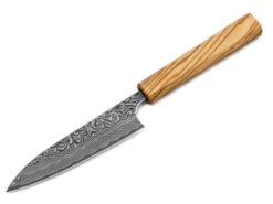 Damastmesser Petty 120 SG2, 63 Lagen, Olive -Küchenutensilien Laden damastmesser petty 120 sg2 63 lagen olive 1