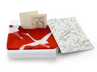 Geschenkset Chiyogami Mit Furoshiki Kuren L, Rot