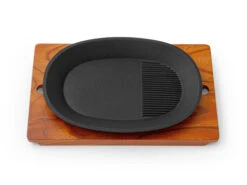 Gusseisen Grillpfanne Oval -Küchenutensilien Laden gusseisen grillpfanne oval 1