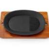 Gusseisen Grillpfanne Oval -Küchenutensilien Laden gusseisen grillpfanne oval