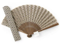 Handfächer Asanoha, Beige -Küchenutensilien Laden handfaecher asanoha beige 1