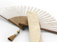 Handfächer Eien, Beige 5 Handfächer Eien, Beige – Bild 3