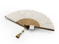 Handfächer Eien, Beige 7 Handfächer Eien, Beige – Bild 5