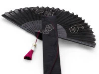 Handfächer Eien, Schwarz 5 Handfächer Eien, Schwarz – Bild 3