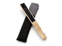 Handfächer Fujin Raijin, Donner-Gott, Schwarz 5 Handfächer Fujin Raijin, Donner-Gott, Schwarz – Bild 3