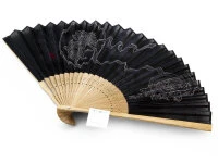 Handfächer Fujin Raijin, Donner-Gott, Schwarz 6 Handfächer Fujin Raijin, Donner-Gott, Schwarz – Bild 4