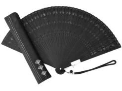 Handfächer Kuroi Taki, Schwarz -Küchenutensilien Laden handfaecher kuroi taki schwarz 1