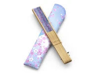 Handfächer Sakura Fubuki, Kirschblüte Blau 6 Handfächer Sakura Fubuki, Kirschblüte Blau – Bild 4