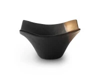 Japanische Soßenschale Sou, Schwarz-gold