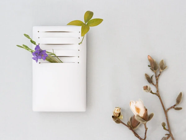 Japanische Vase Act/ Slit, Weiß 7 Japanische Vase Act/ Slit, Weiß – Bild 5