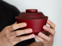 Suppenschale Mit Deckel Hashi Han, Urushi Rot 9 Suppenschale Mit Deckel Hashi Han, Urushi Rot – Bild 7