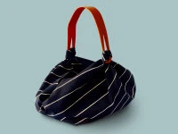 Umhängetasche Furoshiki Sutoraipu, Marine, 70 Cm 12 Umhängetasche Furoshiki Sutoraipu, Marine, 70 Cm – Bild 10