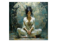 Wandbild Zazen #2, Japanische Meditation, Farbig, 1:1